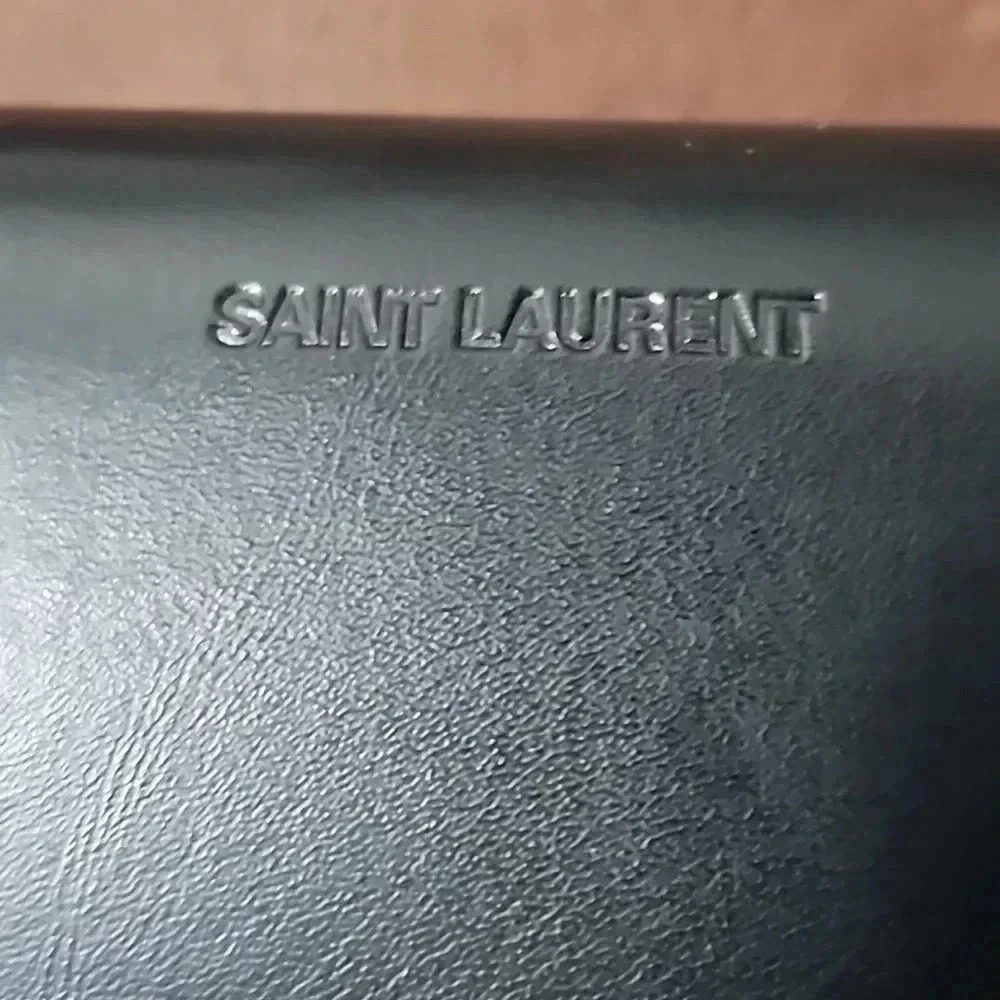 Saint Laurent Black Leather Sunglass Case with Magnetic Closure - Unused - Picture 2 of 6